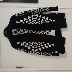 Express Geometric Open Cardigan